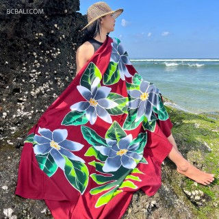 New rayon sarongs pareo handpainted originally made in bali by balinese artisans